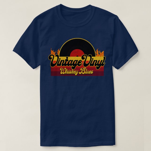 T-shirt Blues de vinyle vintage (Design devant)