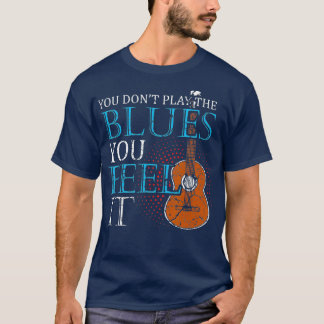 T-shirt Blues Music Band Lover Guitare Enseignant