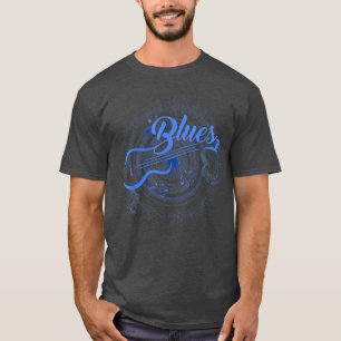 T-shirt Blues Musique Musicien Guitare Joueur Drôle Cadeau
