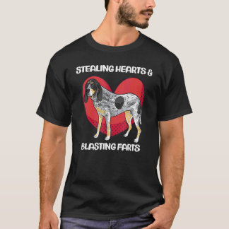 T-shirt Bluetick Coonhound Volant des Cœurs & Lâchant des 