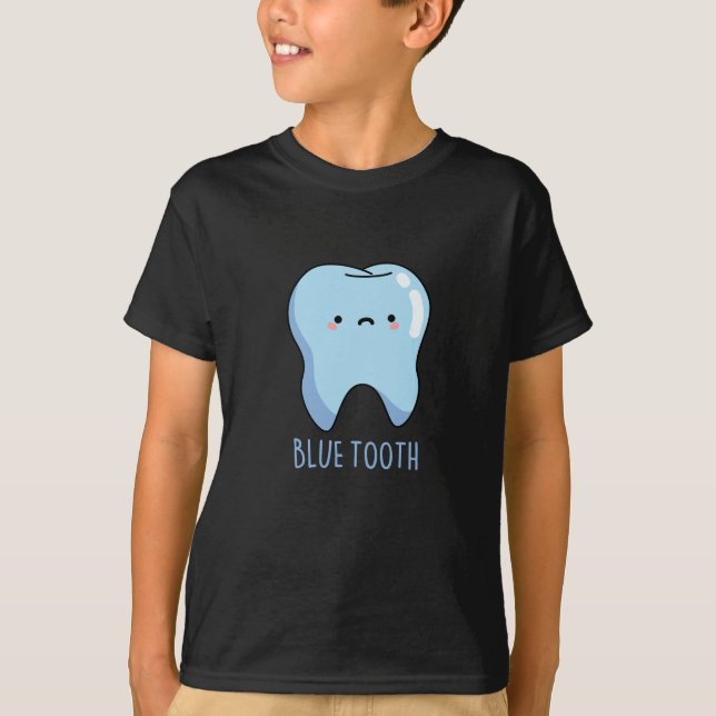 T-shirt Bluetooth Funny Technique Blue Tooth Pun Dark BG (Devant)