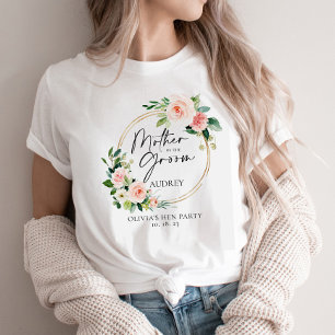 T-shirt Blush Floral Wreath Mother Of The Groom