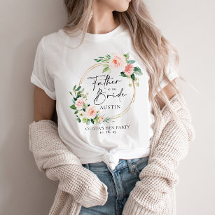 T-shirt Blush Floral Wreath Père de la mariée