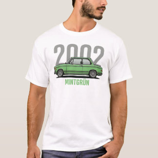 T-shirt BMW 2002 Vert Menthe Voiture Classique
