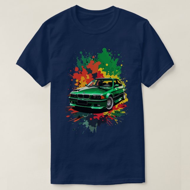 T-shirt Bmw vert E39 (Design devant)