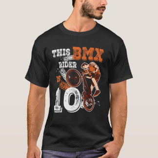 T-shirt BMX Anniversaire 10e cadeau Vélo 10 ans Vélo Jeu