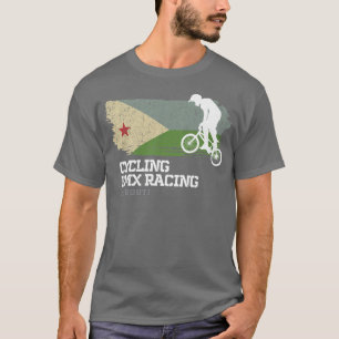 T-shirt BMX Bike Djibouti Flag Biking Cycling Racing BMX