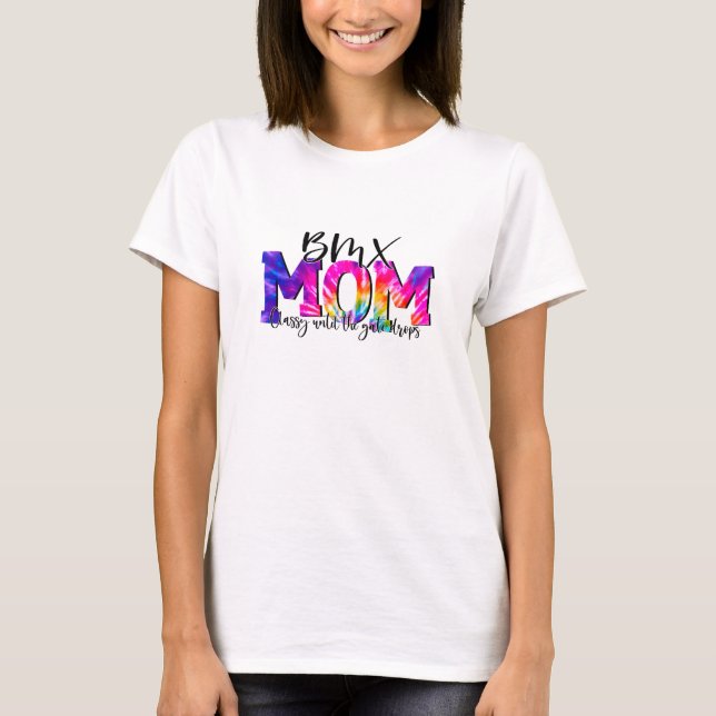 T-shirt BMX Maman Classy Jusqu'À La Porte Dépose Vélo Drôl (Devant)