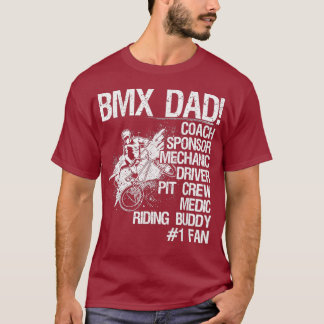 T-shirt Bmx Papa Coach Sponsor Mécanicien Pilote