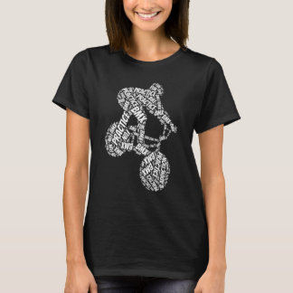 T-shirt Bmx Pratique Admissibilité Biker Bmx Rider Silhoue