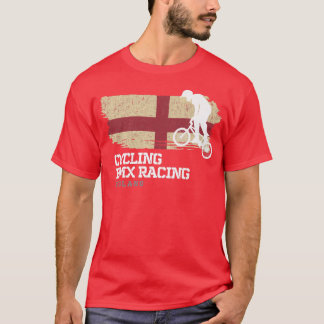T-shirt BMX Vélo Angleterre Drapeau Vélo Vélo Course BMX 2