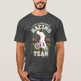 T-shirt BMX Vélo Dominique Drapeau Vélo Vélo Course BMX32