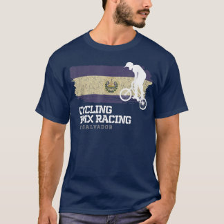 T-shirt BMX Vélo El Salvador Drapeau Vélo Vélo Course BM