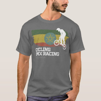 T-shirt BMX Vélo Ethiopie Drapeau Vélo Course BMX