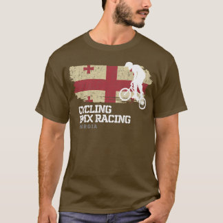 T-shirt BMX Vélo Georgia Drapeau Vélo Course BMX 3