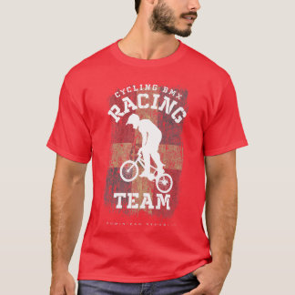 T-shirt BMX Vélo République Dominicaine Drapeau Vélo Ra