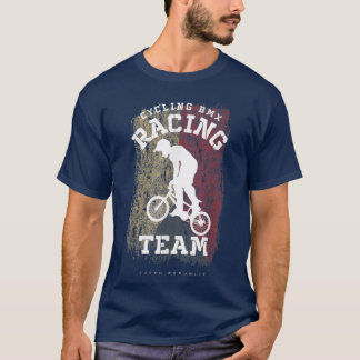 T-shirt BMX Vélo République Tchèque Drapeau Vélo Vélo Cour