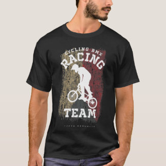 T-shirt BMX Vélo République Tchèque Drapeau Vélo Vélo Cour