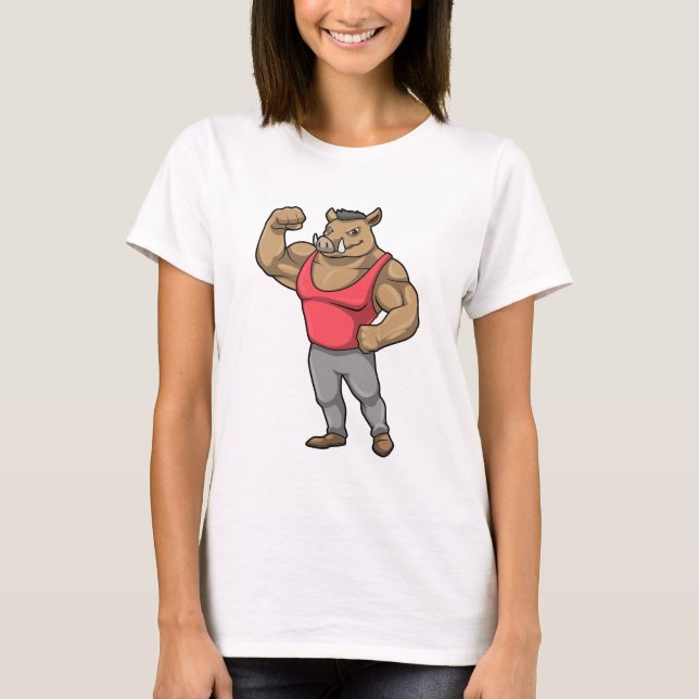 T-shirt Boar Bodybuilder Muscles Bodybuilding (Devant)