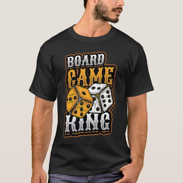 T-shirt Board Game King Dice Tabletop Board Game Player (Devant)