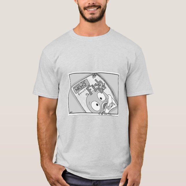 T-shirt Bob la couverture de journal de garçon de poissons (Devant)