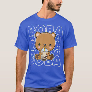 T-shirt Boba Bubble Lait Thé Cute Anime Ours Ados Filles