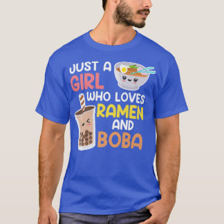 T-shirt Boba Bubble Tea et Ramen Girl Japon