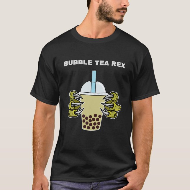 T-shirt Boba Dinosaur Claw Buble Thé Rex (Devant)
