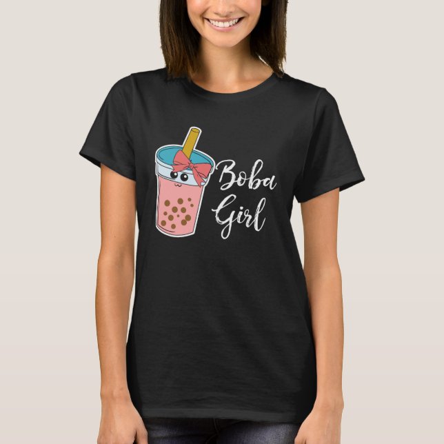 T-shirt Boba  Girl Milk Tea Bubble Tea MP (Devant)