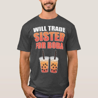 T-shirt Boba Lait Boire Kawaii Ami avec thé bulle 128
