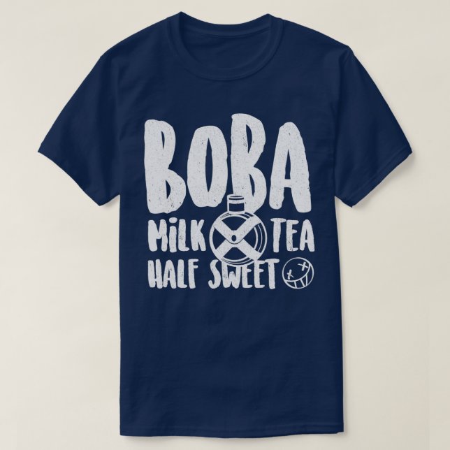 T-shirt Boba Milk Thé demi-sucré (Design devant)