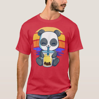 T-shirt Boba Panda Boire Boba Tea Bubble Panda Kawaii J