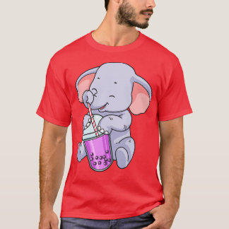 T-shirt Boba Tea Cadeau Femmes Elephant Cadeau Boule Thé