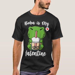 T-shirt Boba Tea est ma Saint Valentin Frog Anti Valentine