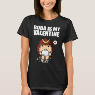 T-shirt Boba Tea is My Valentine Samurai Anti Valentines D