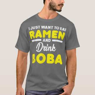 T-shirt Boba Tea Ramen Cute Kawaii Bubble Milk Tea