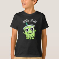 Boba Teeth drôle Boba Tea Pun Dark BG