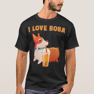 T-shirt Boba Welsh Corgi Pembroke Bubble Tea Kawaii annive