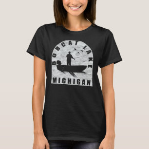 T-shirt Bobcat Lake Fishing Michigan