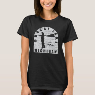 T-shirt Bobcat Lake Ice Fishing Michigan