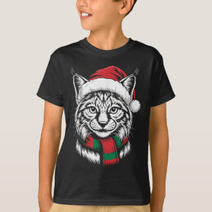 T-shirt Bobcat Noël Noël Chapeau F Costume de Noël
