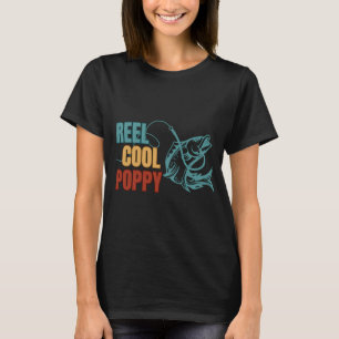 T-shirt Bobine drôle Cool Poppy Pêche - Pères pêcheurs