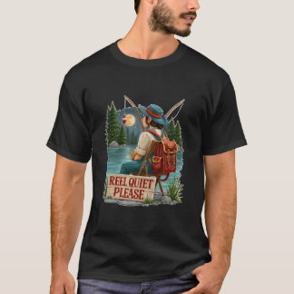 T-shirt Bobine Silencieux S'il Vous Plaît Pêche de Nuit Dr