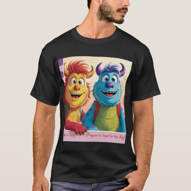 T-shirt "Bobo et Zippy : des amis brillants dans un monde  (Devant)