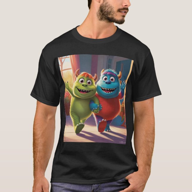 T-shirt Bobo et Zippy : Des amis brillants dans un monde m (Devant)
