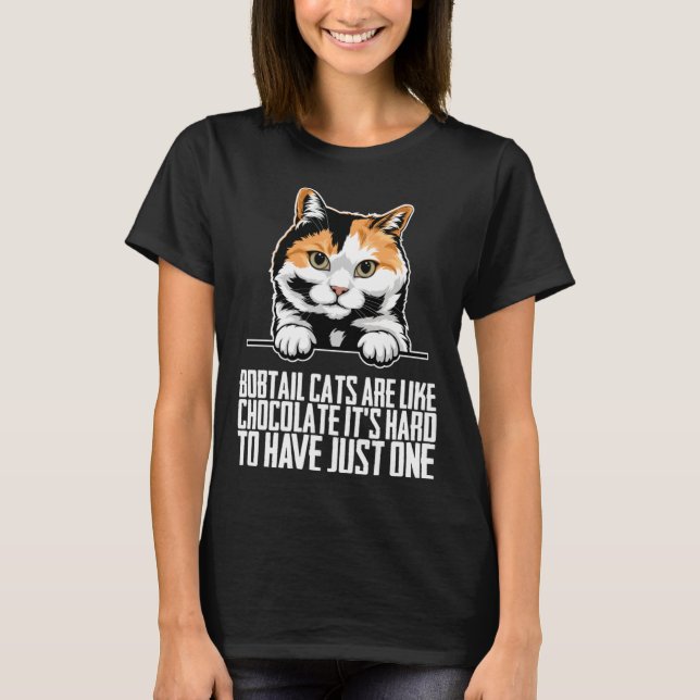 T-shirt Bobtail cat Bobtail mom Bobtail dad (Devant)