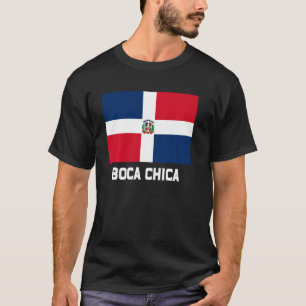 T-shirt Boca Chica République dominicaine Drapeau Emblem E