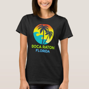 T-shirt Boca Raton Florida Beach Trip Tropical Retro