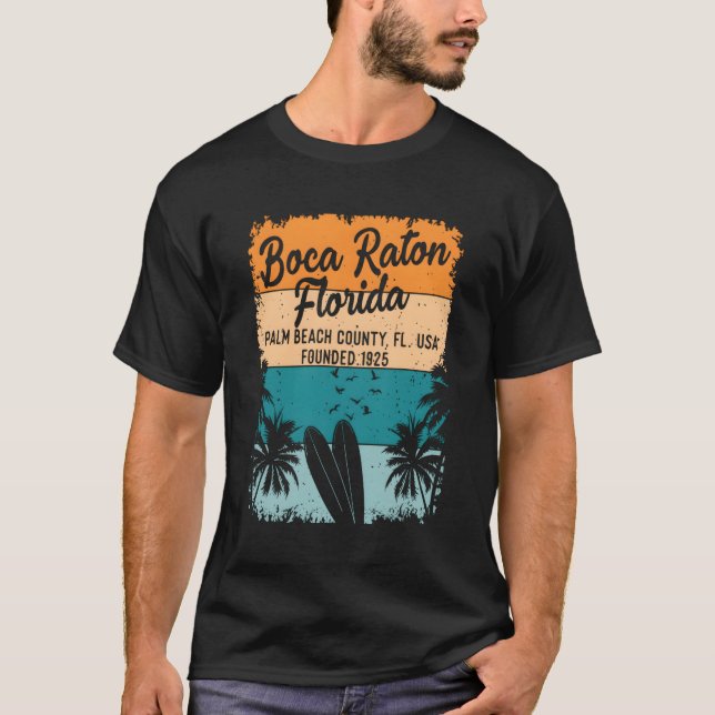 T-shirt Boca Raton Florida Fl Et (Devant)