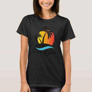 T-shirt Boca Raton Florida Palm Tree Vacation Plage Tropiq